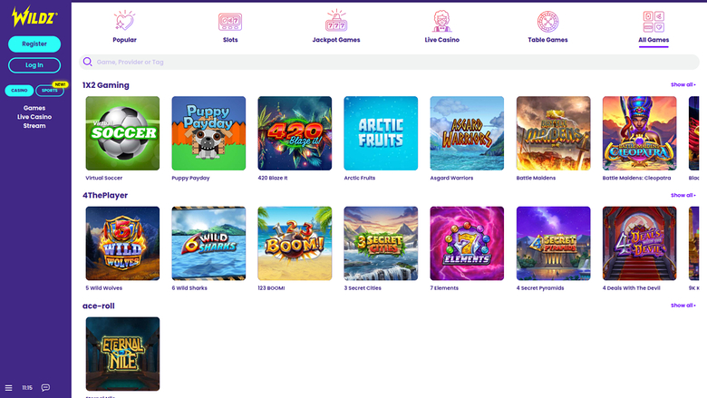 Wildz Casino Desktop Game Developers