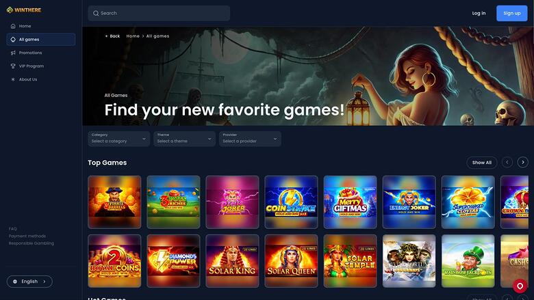 Win There Casino games page