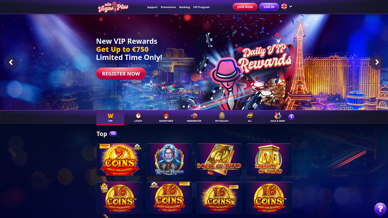 Win Vegasplus Casino Desktop Homepage