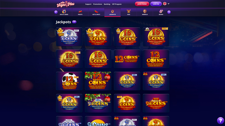 Win Vegasplus Casino Desktop Jackpot