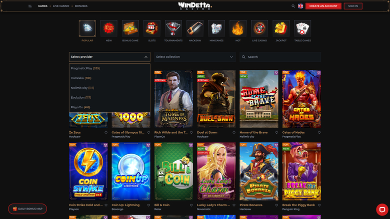 Windetta Casino Desktop Game Developers
