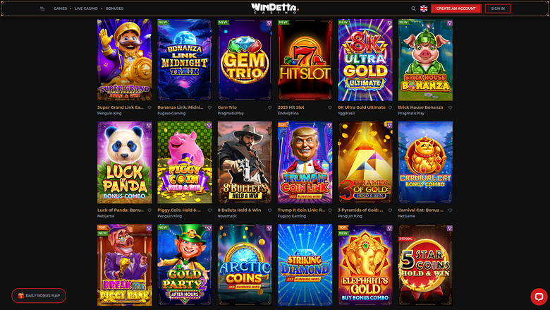 Windetta Casino Desktop Jackpot