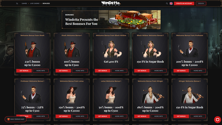 Windetta Casino Desktop Promotions