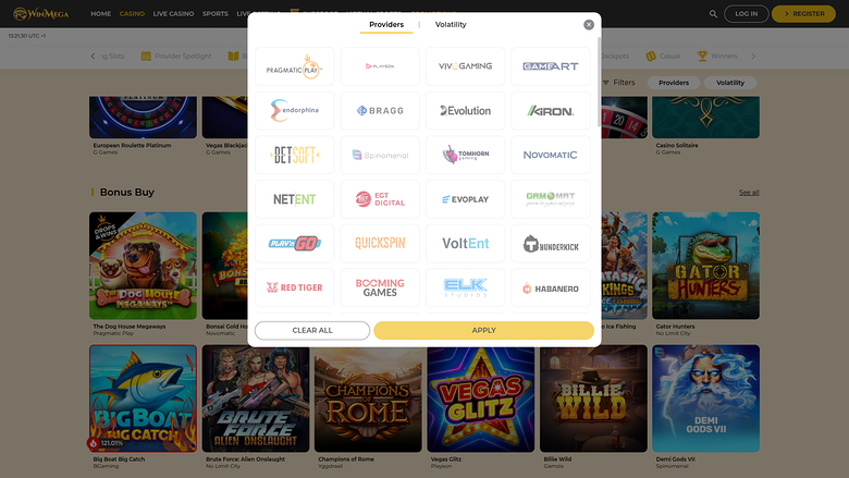 WinMega Casino Desktop Game Developers
