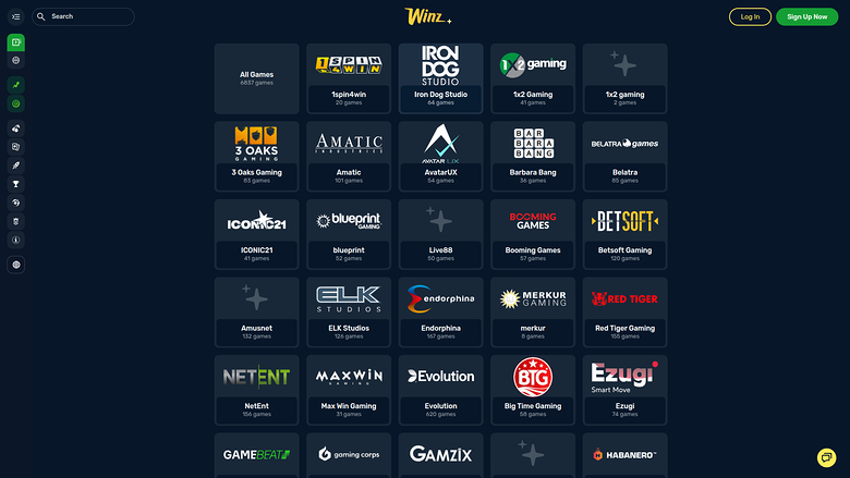 Winz Casino Desktop Game Developers