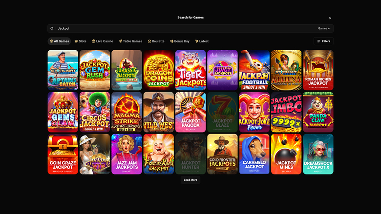 Wolf.io Casino Desktop Jackpot