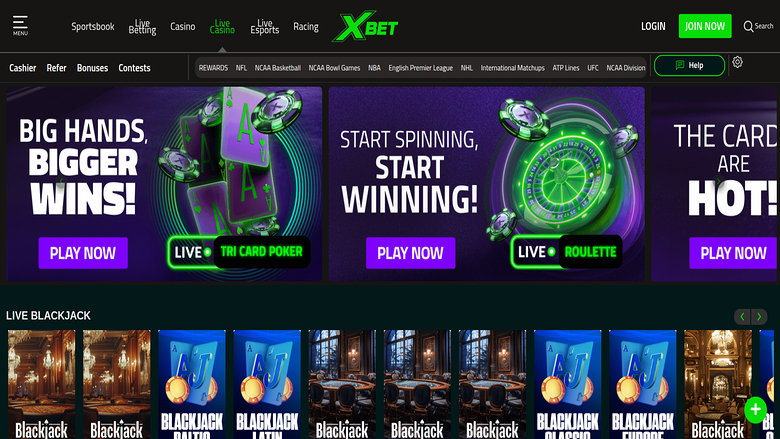 Xbet Casino Live Dealer Desktop