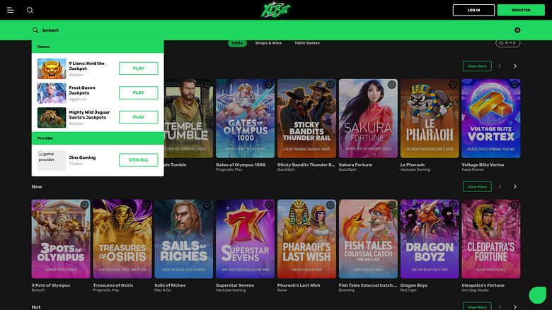 XLBet Desktop Jackpot