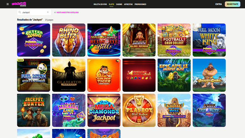 Yaass Casino Desktop Jackpot