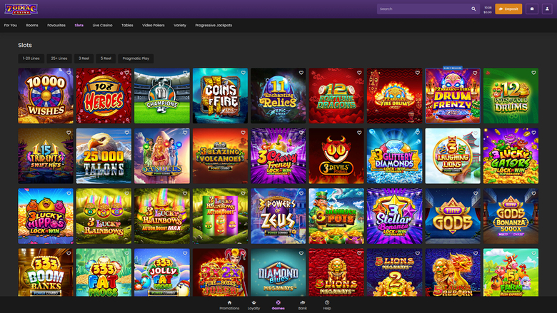 Zodiac Casino Desktop Games
