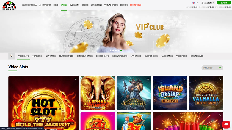 Zodiacbet Casino Desktop Games