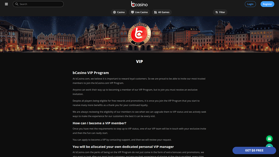 Bcasino Desktop VIP Program