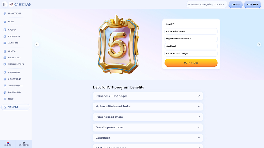 CasinoLab Desktop VIP Program