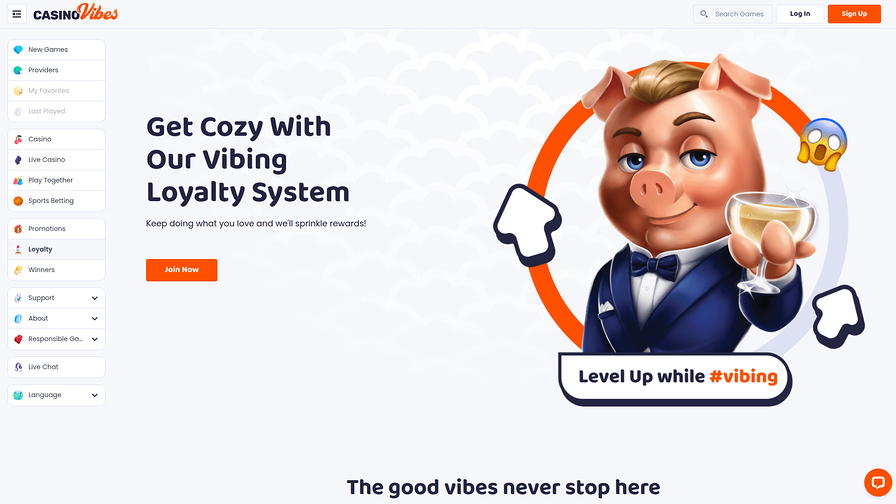 Casino Vibes Desktop VIP Program