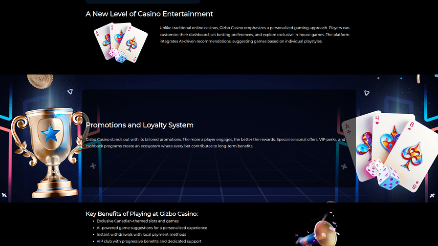 Gizbo Casino Desktop VIP Program