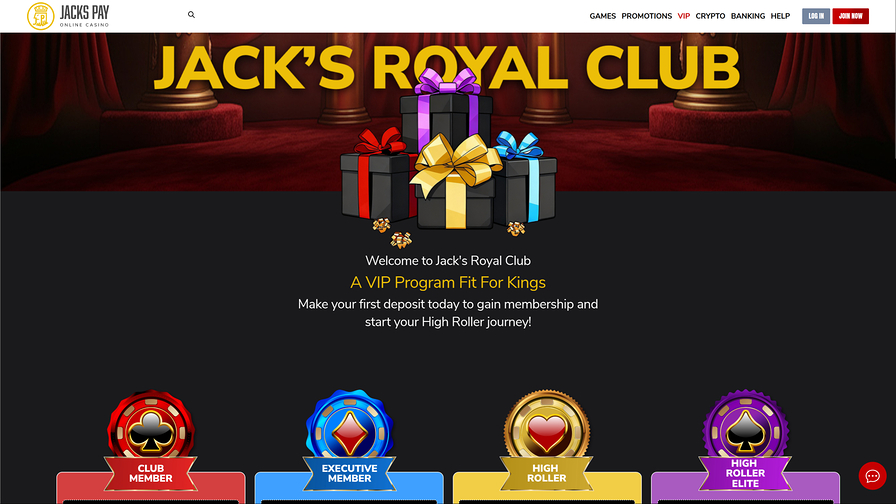 JacksPay Casino Desktop VIP