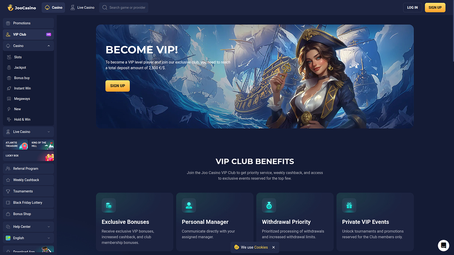 Joo Casino Desktop VIP Program