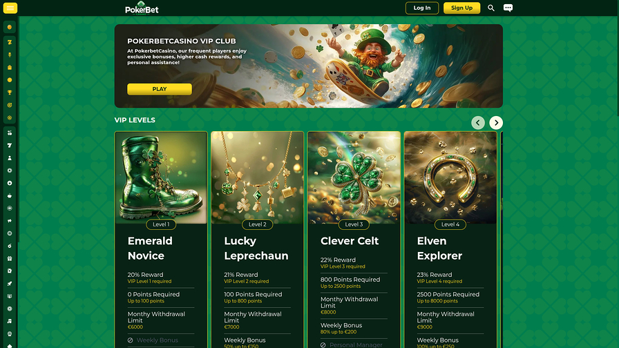 PokerBet Casino Desktop VIP Program