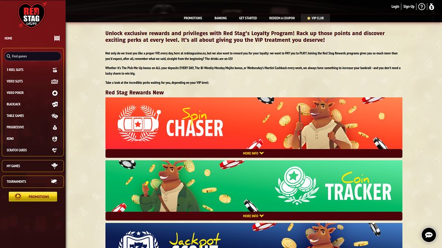 Red Stag Casino Desktop VIP Program