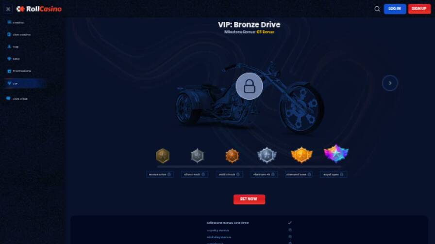 RollCasino VIP Desktop