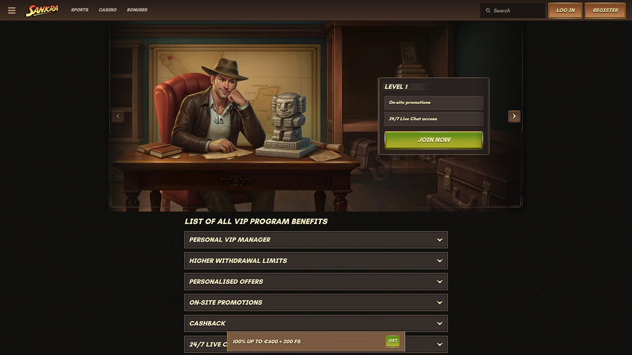 Sankra Casino VIP Program