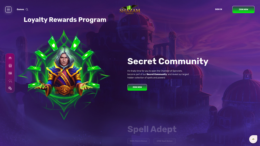 Shazam Casino Desktop VIP Program