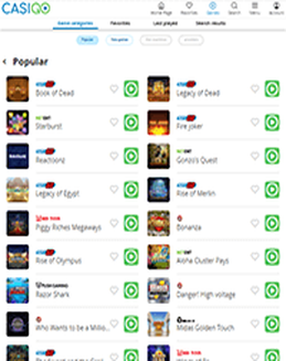 CasiGo Casino Screenshot
