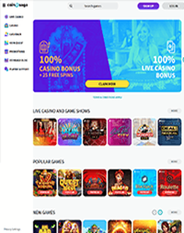 CoinSaga Casino Screenshot