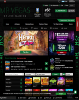 MrVegas Casino Screenshot