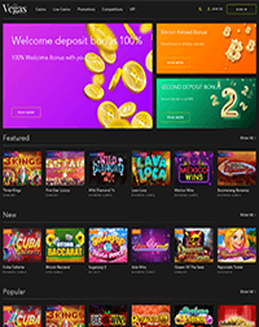 VegasCasino.io Screenshot