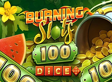 logotipo de Burning Slots 100 Dice