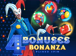 4 Bonuses Bonanza Plinko Spin logo