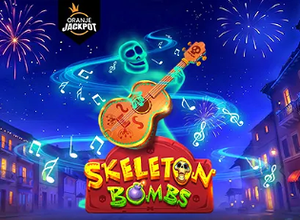 Skeleton Bombs Oranje Jackpot logo
