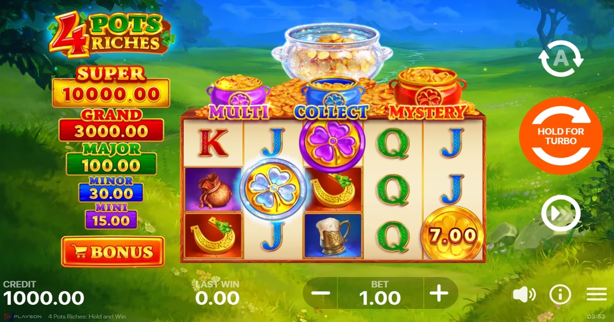 4 Pots Riches Hold and Win Slot Review, Bonuses & Free Play (95.7% RTP)