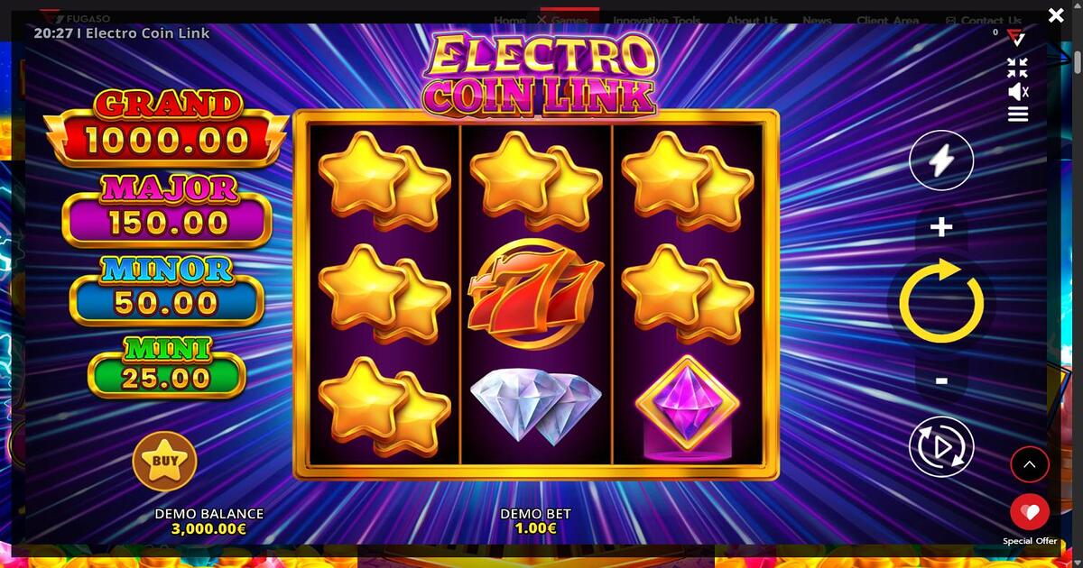 Electro Slot Electro Coin Link Slot Review, Bonuses & Free Play (96.12% RTP)