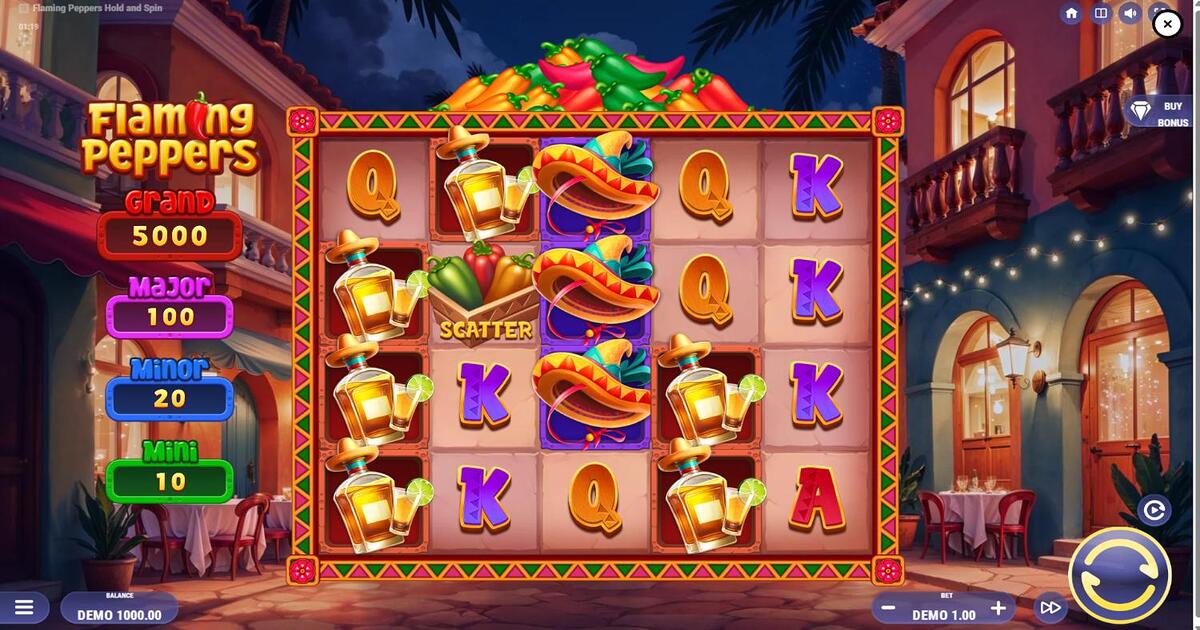 Flaming Peppers Hold and Spin Slot Review, Bonuses & Free Play (96% RTP)