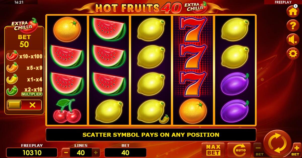 hot fruits 20 cash spins slot free play