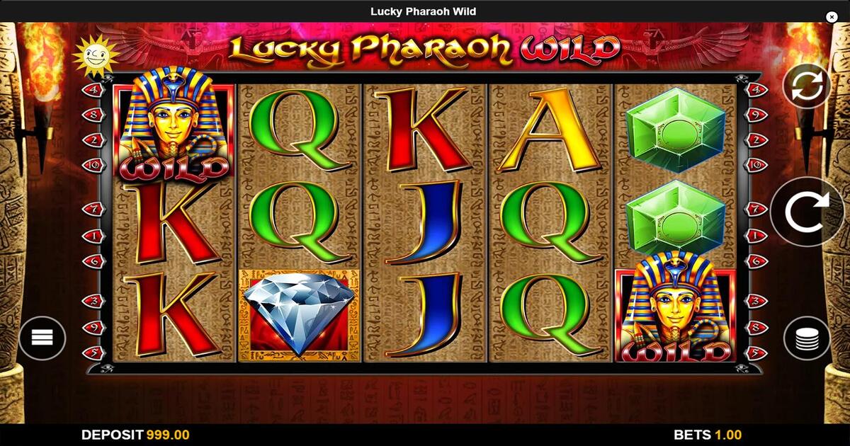Lucky Pharaoh Wild Slot Review, Bonuses & Free Play (96% RTP)