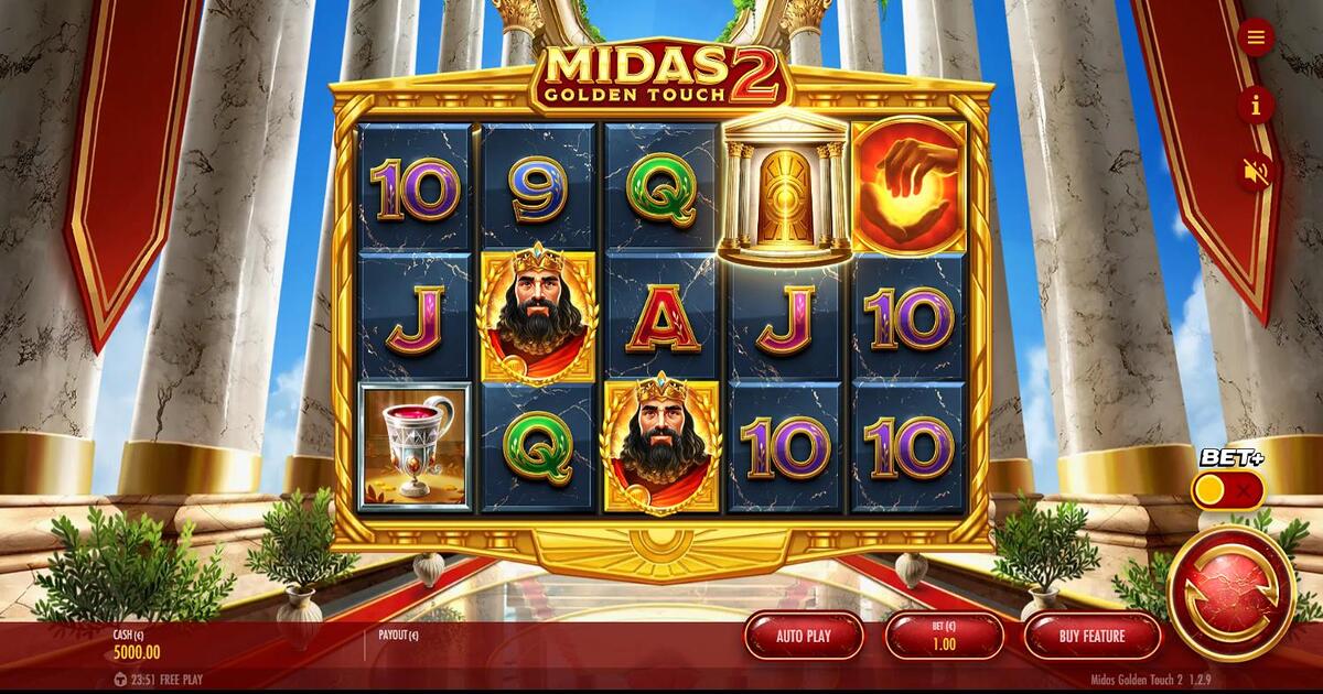 Midas Golden Touch 2 Slot Review, Bonuses & Free Play (94.75% RTP)