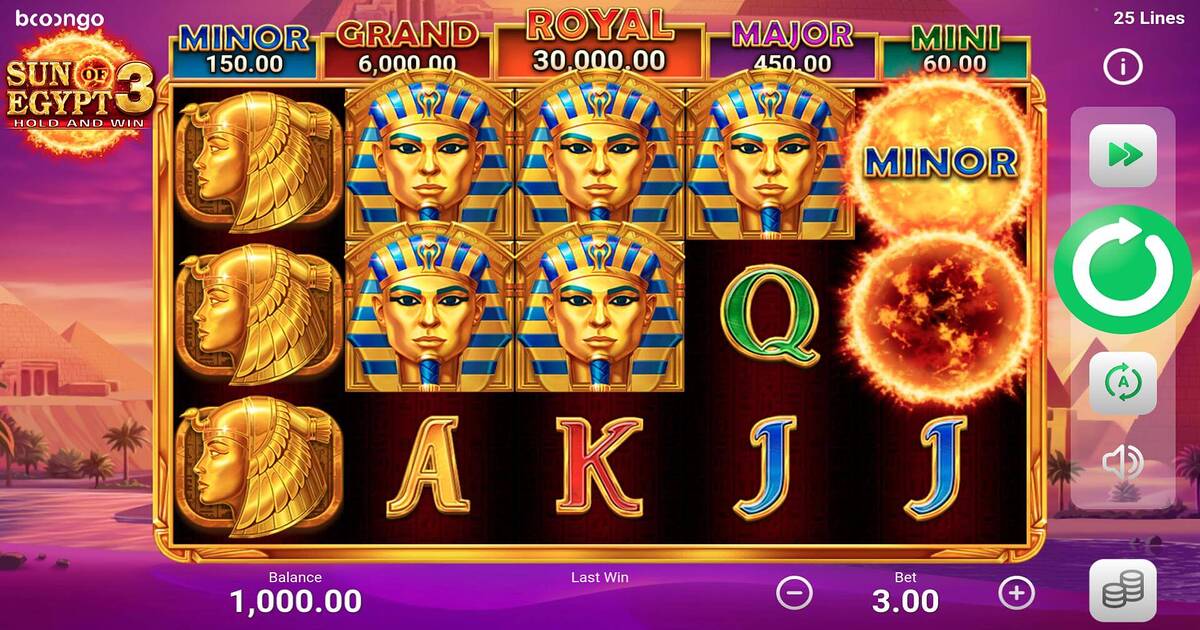 Sun of Egypt 3 Slot Review, Bonuses & Free Play (95.61% RTP)