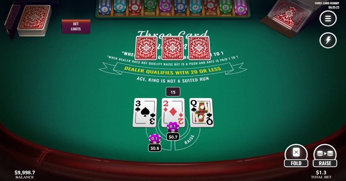 Three Card Rummy Review, Bonuses & Free Play (98.07% RTP)