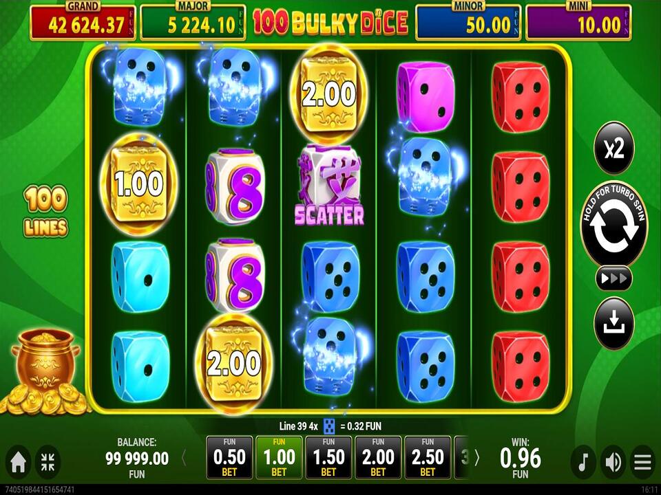 100 Bulky Dice Golden Coins Link gameplay screenshot