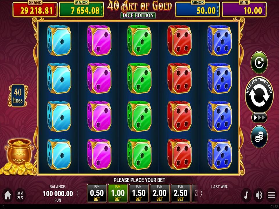 40 Art of Gold Dice Edition Golden Coins Link gameplay screenshot