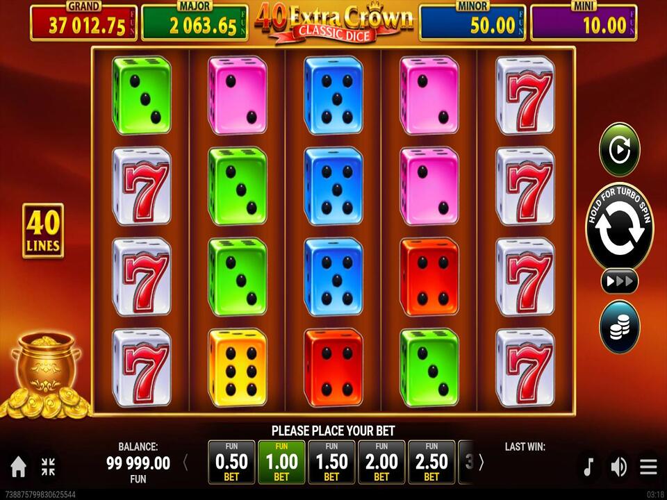 40 Extra Crown Classic Dice Golden Coins Link gameplay screenshot