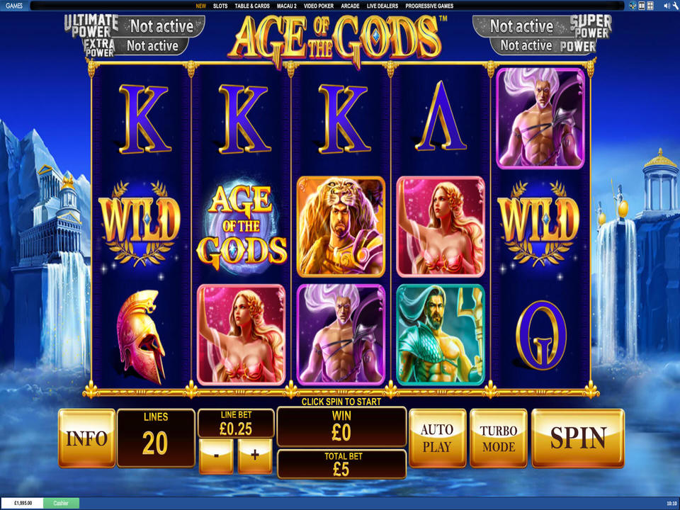 Age of the Gods Epic Troy Slot by Playtech Free Demo Play