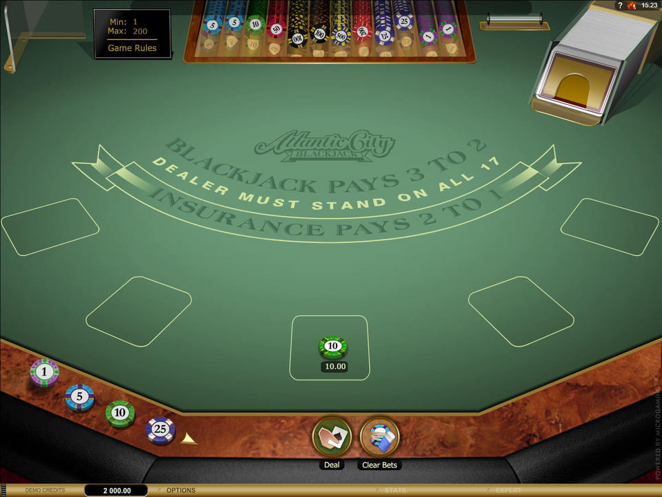 Atlantic City Blackjack Gold gameplay screenshot