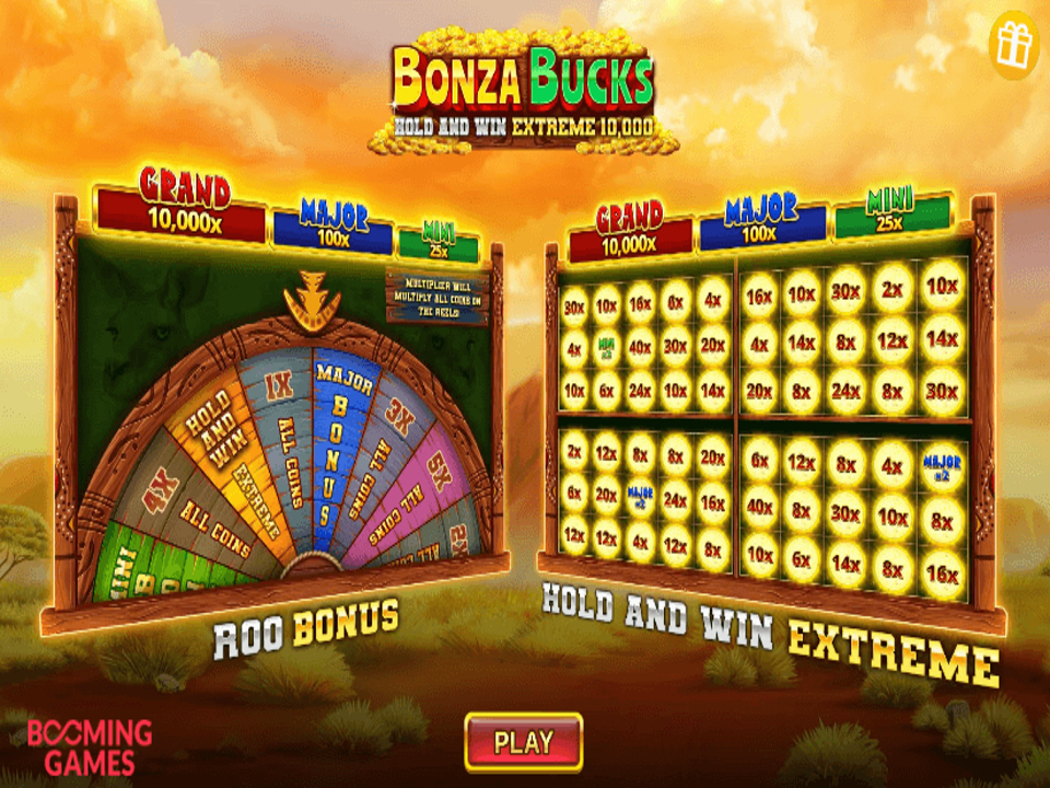 Bonza Bucks Hold and Win Extreme 10000 gameplay screenshot