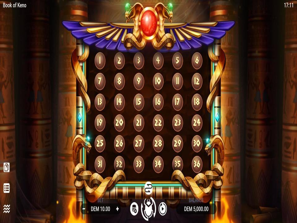 Book of Keno gameplay screenshot