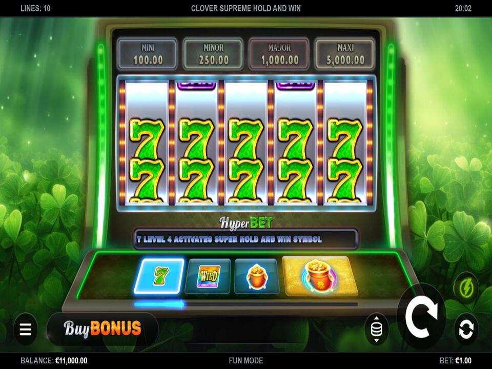 Clover Supreme Hold and Win gameplay screenshot