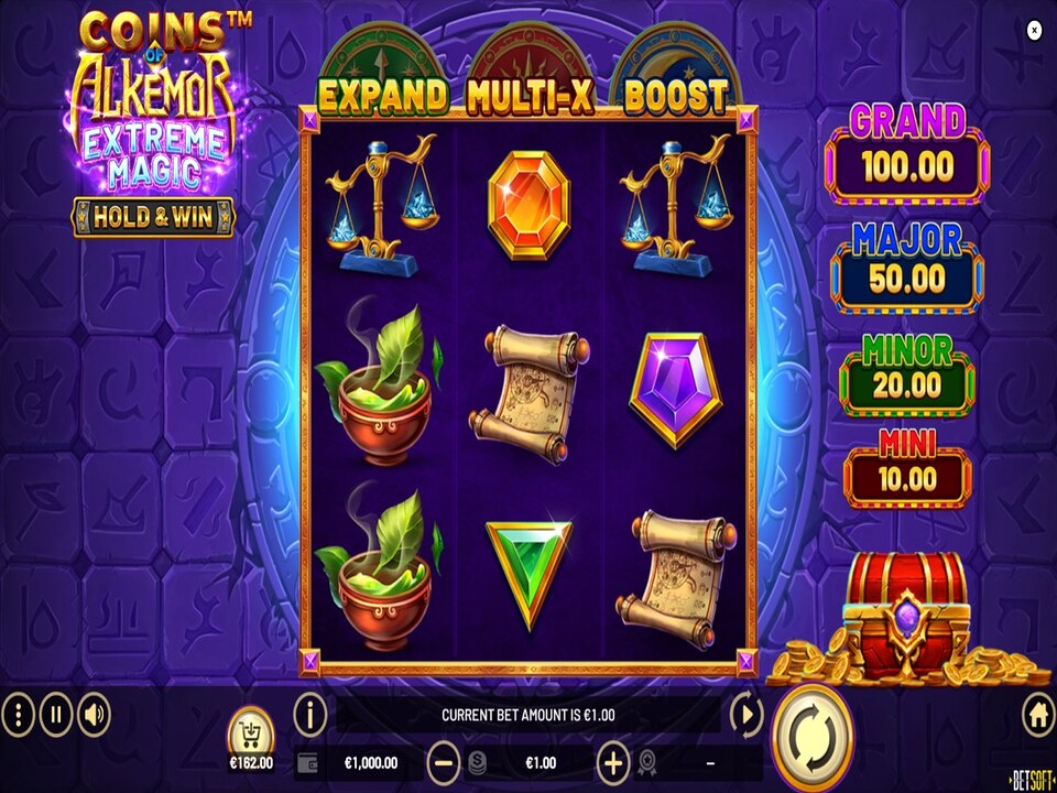 Coins of Alkemor Extreme Magic Hold and Win gameplay screenshot